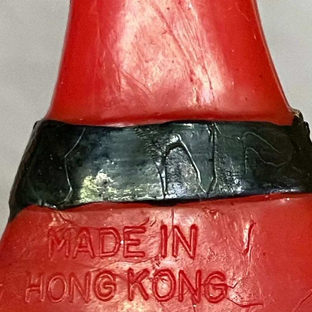 Bendy Santa Bendable Vintage 70’s Fun World Red Christmas Decoration Hong Kong